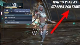 HOW TO PLAY AS STARFIRE FOR FREE! YOU CAN GET A PLATINUM BOX TOO! INJUSTICE 2
