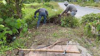 CLEAN UP both sides of the SIDEWALK CORRIDOR from overgrown grass SHOCK Transformation