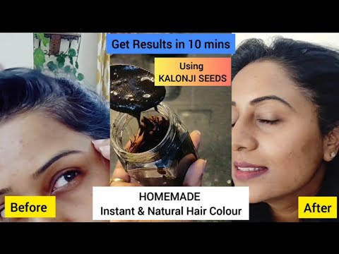 Homemade Instant Natural Hair Colour | Grey to Black in 10 mins | No Chemical No side-effects