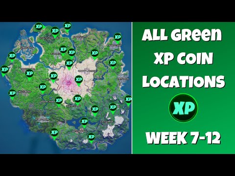 All Green XP Coins Locations in Fortnite Season 5 Chapter 2! (Week 7-12)