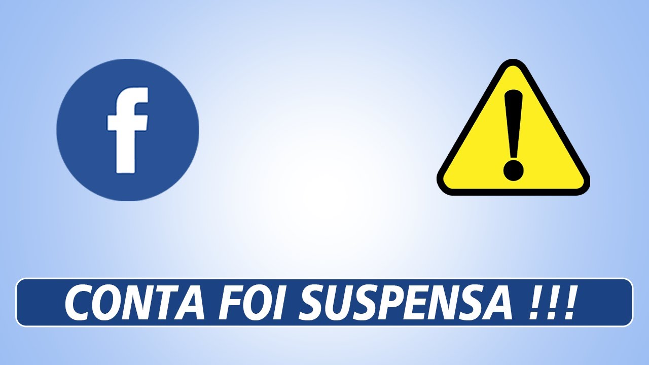 SUA CONTA FOI SUSPENSA NO FACEBOOK - O que fazer ?