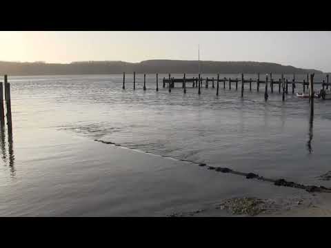 Lavvande i Svendborg Sund efter stormen Malik 30/1-2022