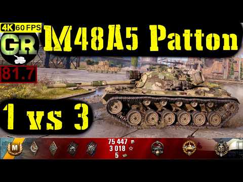 World of Tanks M48A5 Patton WoT Replay - 7 Kills 8K DMG(Patch 1.4.0)