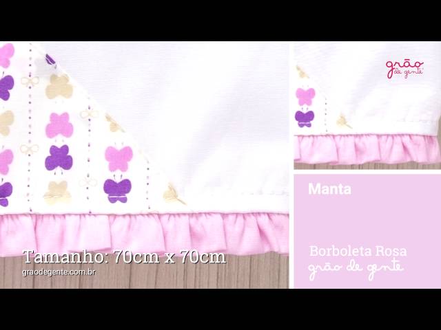 Manta Borboleta Rosa | Ref: 62497