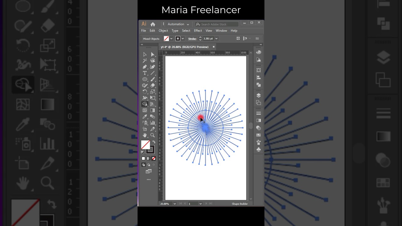 How to create easily sun rays in adobe illustrator #howto #sunrays #adobe #illustrator #yt