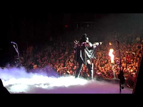 KISS View from backstage Gene spits fire Camden, NJ 9/19/12