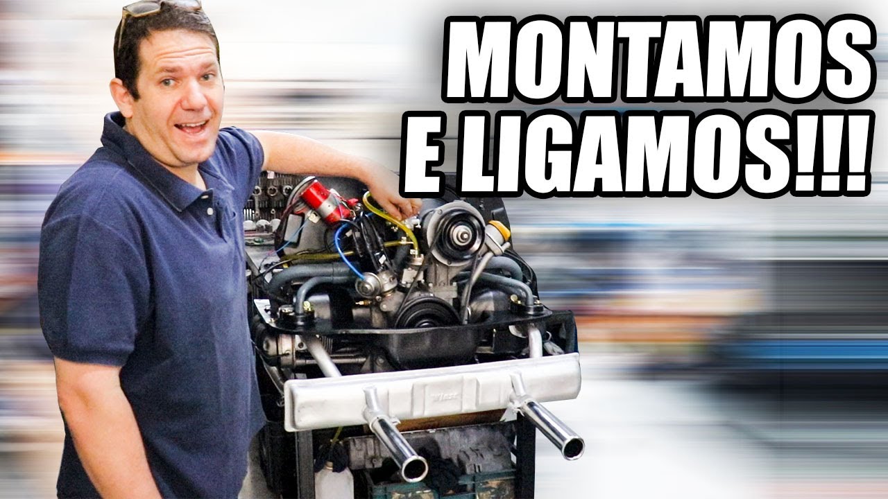 MOTOR DE VW FUSCA GANHANDO VIDA!!🔥😱 MONTAMOS E LIGAMOS NA BANCADA!!