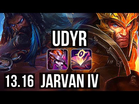 UDYR vs JARVAN IV (JNG) | 9/0/4, 2000+ games, 1.9M mastery, Legendary | EUW Challenger | 13.16