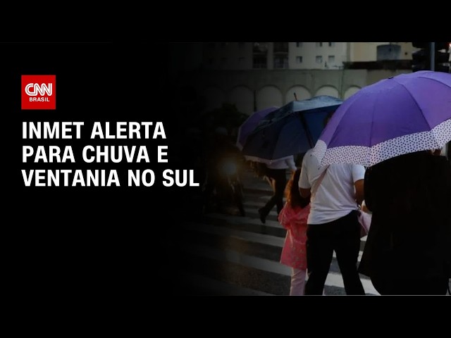 Previsão do tempo: Inmet alerta para chuva e ventania no Sul | CNN NOVO DIA