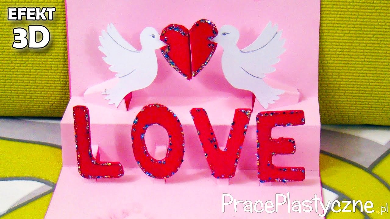 Kartka walentynkowa 3D