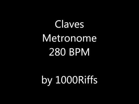 Claves Metronome 280 BPM - Beats Per Minute