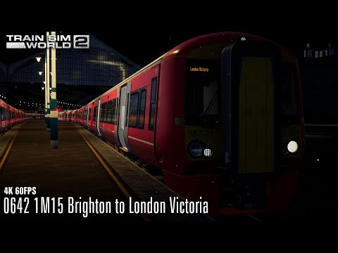 0642 1M15 Brighton to London Victoria - London Commuter - Class 387 - Train Sim World 2