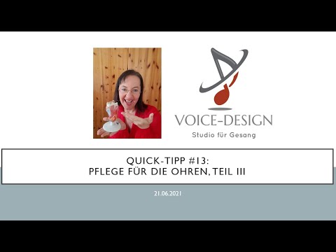 Quick-Tipp #13: Pflege für die Ohren, Teil III, vom 21.06.2021, Live bei FB