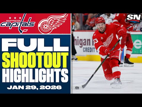 Washington Capitals at Detroit Red Wings | FULL Shootout Highlights - January 29, 2026