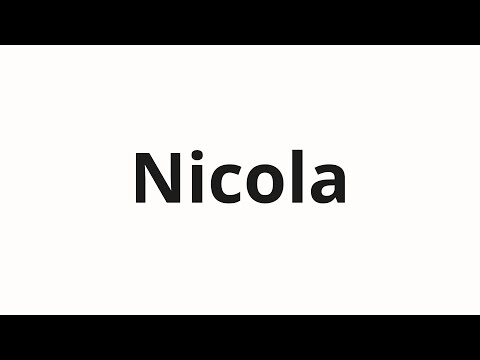 How to pronounce Nicola