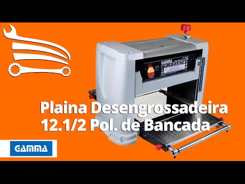 Plaina Desengrossadeira de Bancada 12.1/2 Pol 1500W 110V - Video