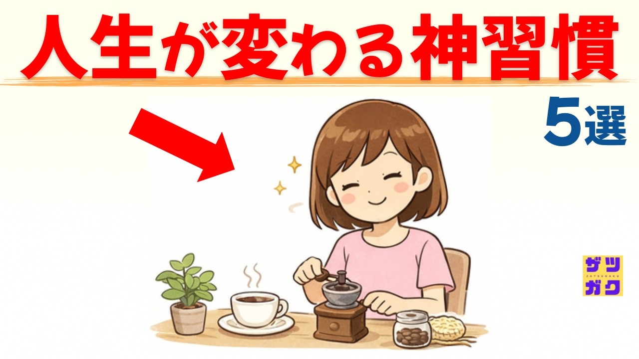 【今のままで本当に満足ですか？】人生が好転し始める神習慣 5選 ～成功者だけが密かにやっている幸運が舞い込む新常識～　話したくなる雑学 #雑学 #豆知識 #トリビア