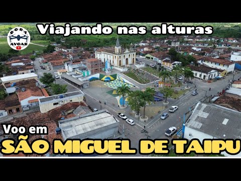 Passeio aéreo pela cidade de SÃO MIGUEL DE TAIPU no estado da paraíba