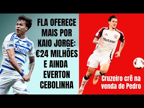 Cresce a proposta por Kaio Jorge, Cruzeiro crê na venda de Pedro, Flamengo nega essa possibilidade