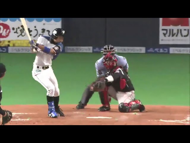 【5回裏】ファイターズ中島卓が満塁チャンスで驚異の粘り!! タイムリーで貴重な追加点!! 2014/8/14 F-M