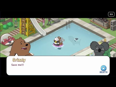 We Bare Bears Match3 Repairs #19 Nom Nom's Estate - Swimming Pool