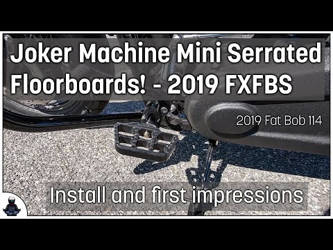 Installing Joker Machine Serrated Mini Floorboards on my 2019 Fat Bob 114