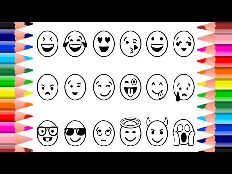 EMOJI COLORING PAGES FOR KIDS | VIDEO EDUCATIONAL FOR CHILDREN