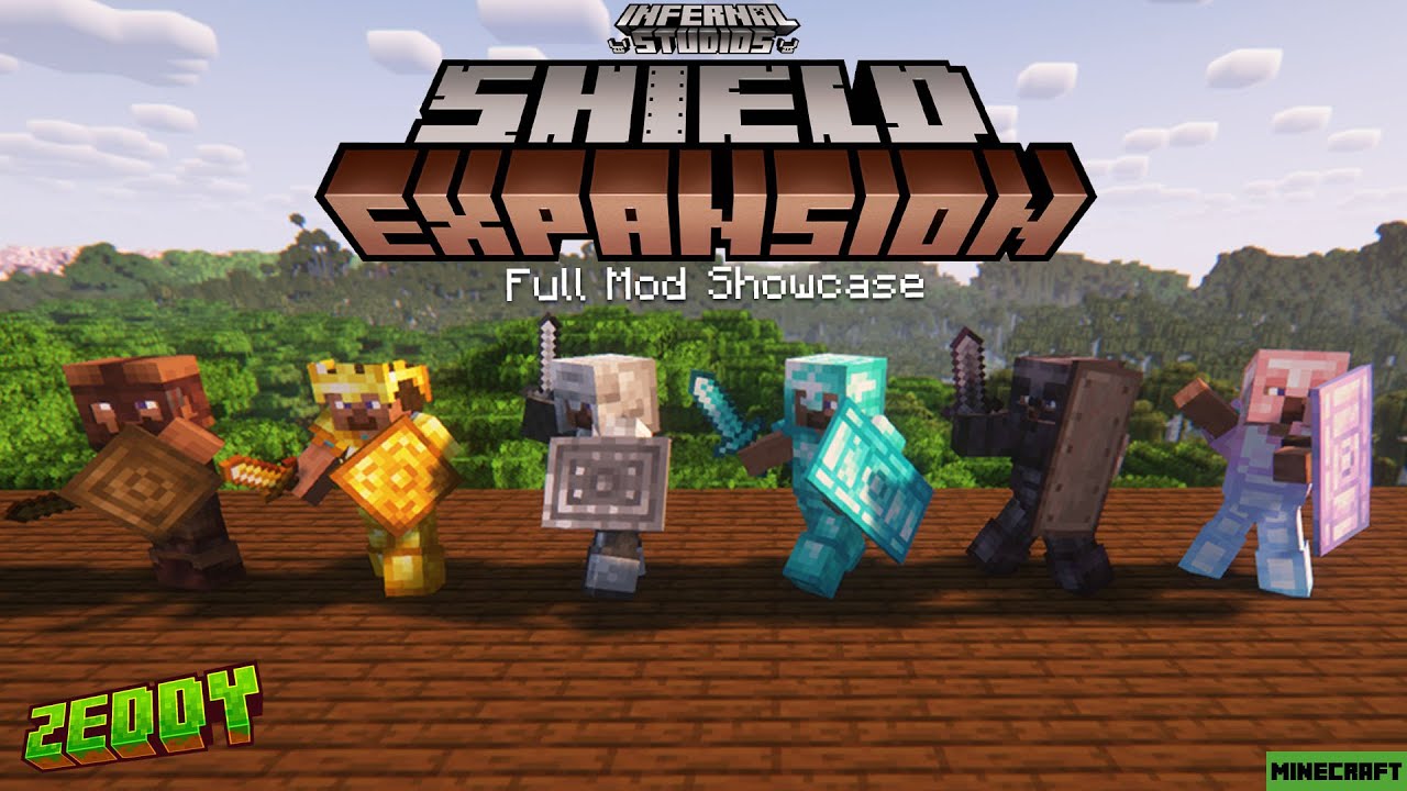 Shield Expansion Mod - Full Minecraft Mod Cinematic Showcase - Unlock Parry and Off-Guard Mechanics!