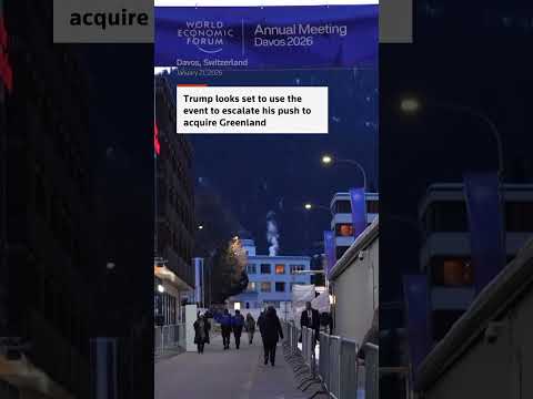 ‘No Kings’ sign lit over Davos ahead of Trump visit