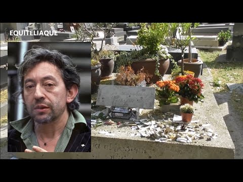 Tombe de Serge GAINSBOURG au cimetière Montparnasse à Paris
