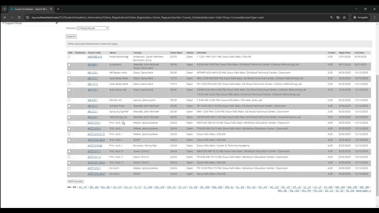 Fall 2025 Registration Instructions