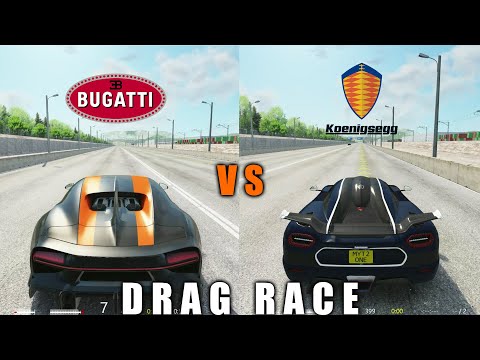 Epic Hypercar Drag Race: Koenigsegg One:1 vs. Bugatti Chiron? | Bugatti Chiron Super Sport 300+
