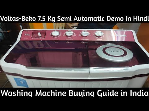 Semi automatic top load voltas wtt75dgrt washing machine