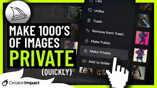 FASTEST WAY to hide MIdjourney images on your Profile!
