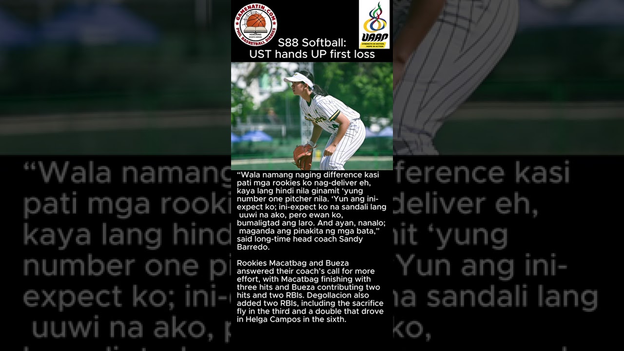 UAAP Women's Softball: UST hands UP its first loss
