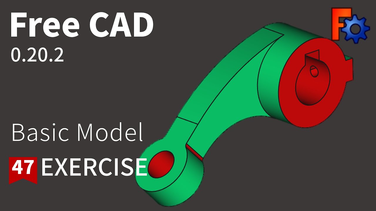 FreeCAD Tutorial for beginners,basic model exercise-47
