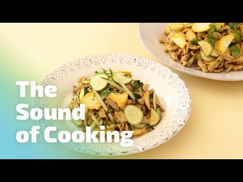 Taiwanese Summer Squash Fava Bean Cold Noodles // The Sound of Cooking Video // Taiwanese Noodles