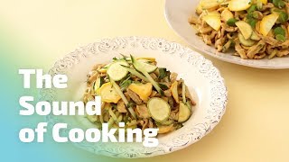 Taiwanese Summer Squash Fava Bean Cold Noodles // The Sound of Cooking Video // Taiwanese Noodles