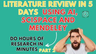 Do hours of Research Literature review in minutes using AI tool (PART 2): Fast Citations, References