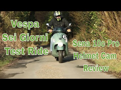 Vespa Sei Giorni Test Ride & Sena 10c Pro Helmet Cam Fitting - SHARK or Caberg helmet option