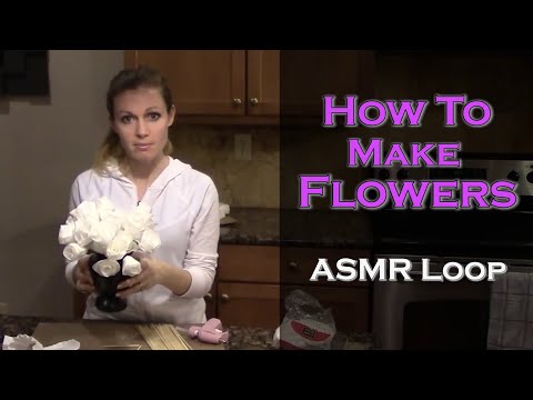 ASMR Loop: How To Make Flowers (Out of Coffee Filters) - Unintentional ASMR - 1 Hour