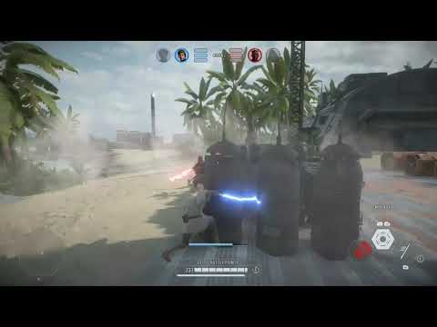 Luke Skywalker vs Kylo Ren and Darth Maul (Battlefront 2 Gameplay)
