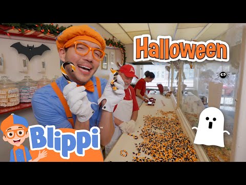 Halloween Trick-or-Treat Candy With Blippi and Meekah! | Educational Videos for Kids