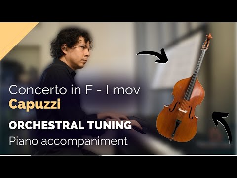 CAPUZZI 💥 Double bass CONCERTO in F (I mov) - piano accompaniment