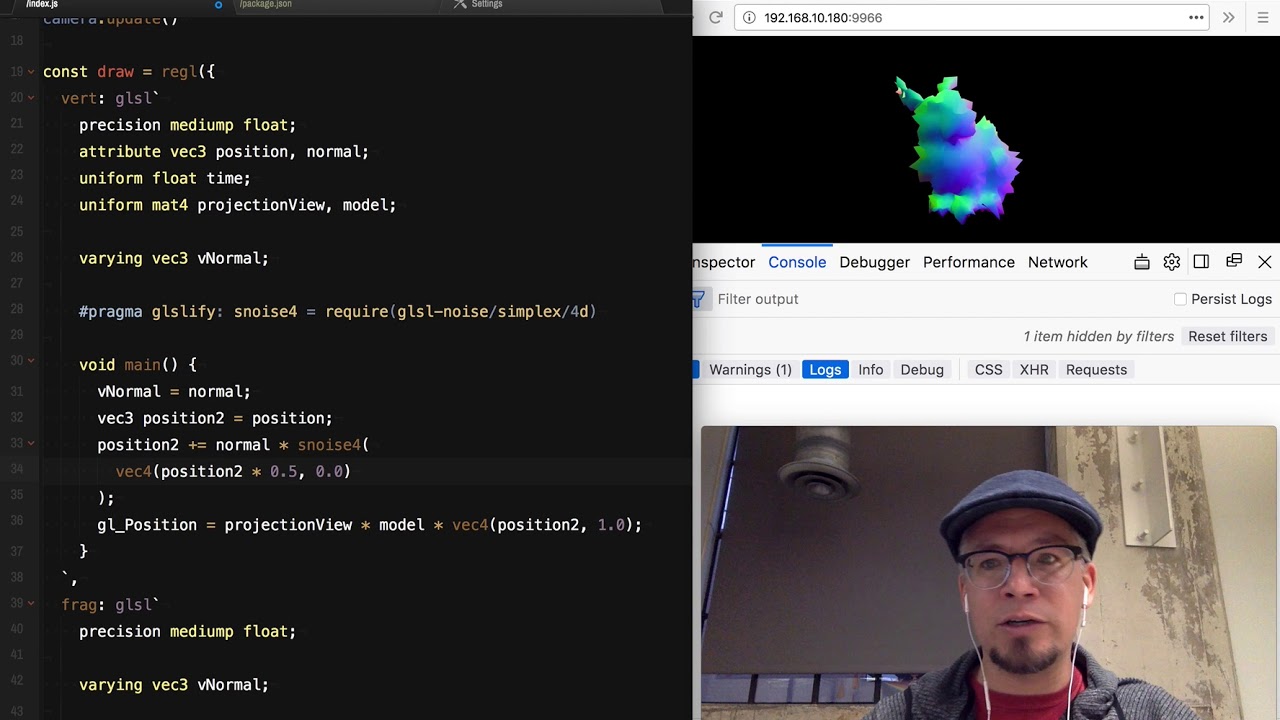 regl - shader modules using glslify