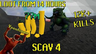 Loot From 14 Hours of Kurask - Scav 4 Component Breakdown