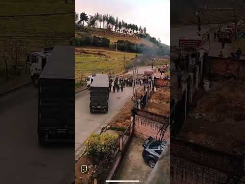 Convoy Militar quiere ingresar a la Comunidad de Suscal (Cañar)