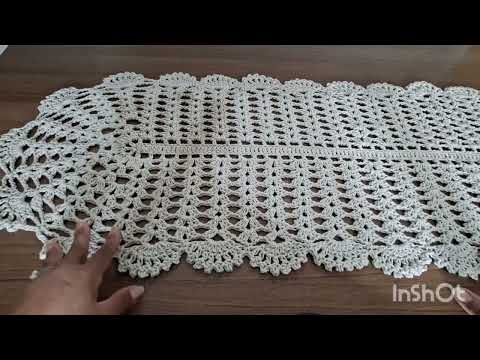 ✅️TRILHO DE MESA MODELO FLOR #croche#cruzeirodooeste#parana