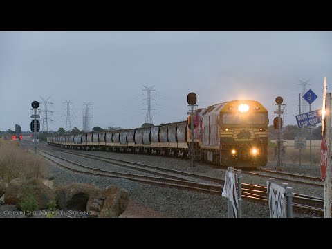Broad Gauge Grain Train Departs Gheringhap (18/1/2021) - PoathTV Australian Railways