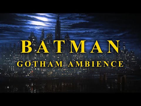 BATMAN (1989) Gotham Ambience, Rain and Soundtrack | One hour Ambient
